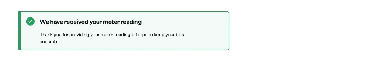 Messaging example for submitting a meter reading